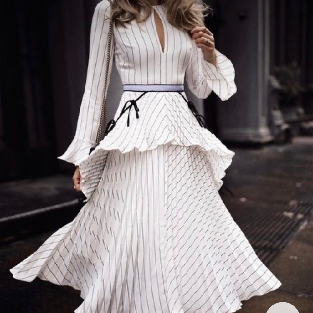 Self Portrait pinstripe dress